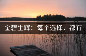 金碧生輝：每個(gè)選擇，都有選擇的理由