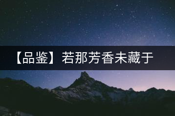 【品鑒】若那芳香未藏于樟野，怎會(huì)這般獨(dú)具韻味？