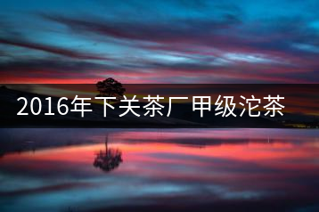 2016年下關(guān)茶廠甲級沱茶開湯品鑒