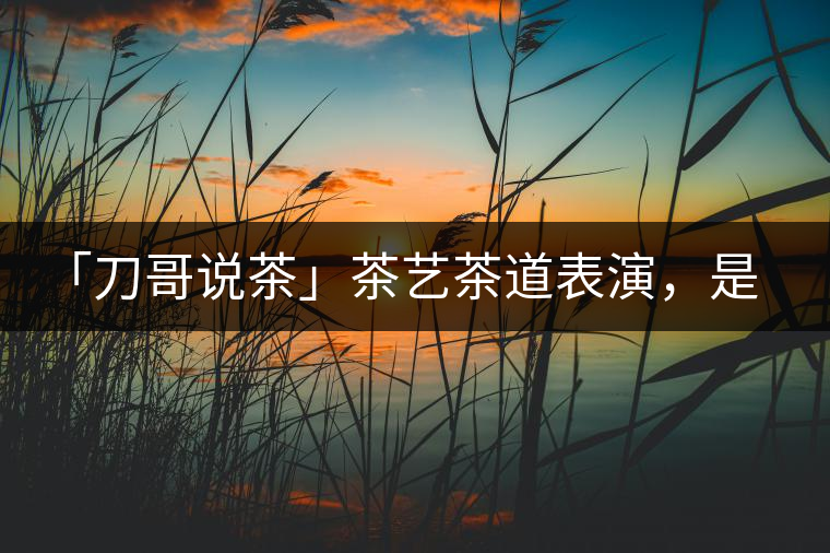 「刀哥說茶」茶藝茶道表演，是裝還是文化？