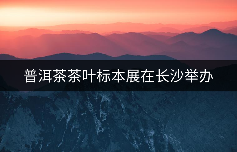 普洱茶茶葉標(biāo)本展在長(zhǎng)沙舉辦