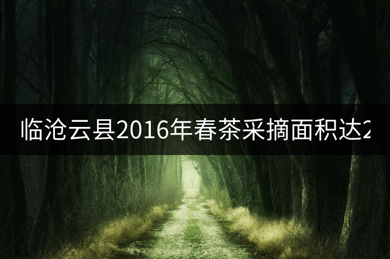 臨滄云縣2016年春茶采摘面積達(dá)202605畝，同比增長(zhǎng)3.28%
