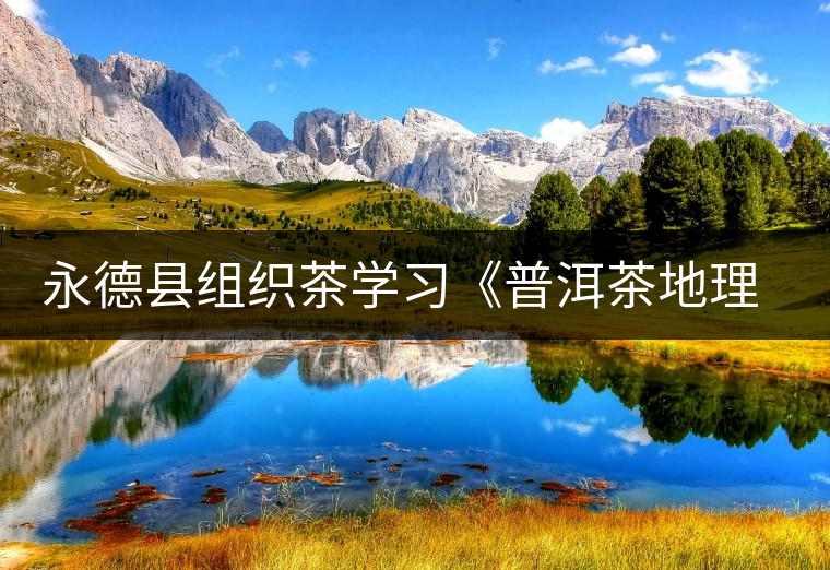 永德縣組織茶學習《普洱茶地理標志產品保護管理辦法》 永德縣組織茶學習《普洱茶地理標志產品保護管理辦法》
