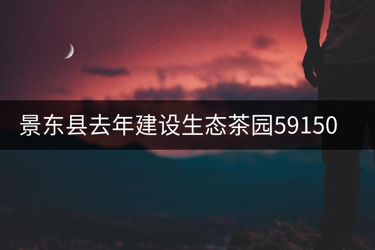 景東縣去年建設生態(tài)茶園59150畝 景東縣去年建設生態(tài)茶園59150畝