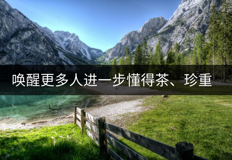 喚醒更多人進(jìn)一步懂得茶、珍重茶、享受茶