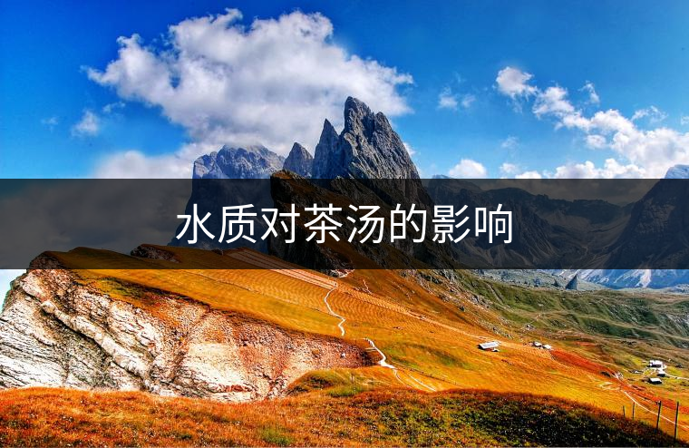 水質(zhì)對茶湯的影響 水質(zhì)對茶湯的影響