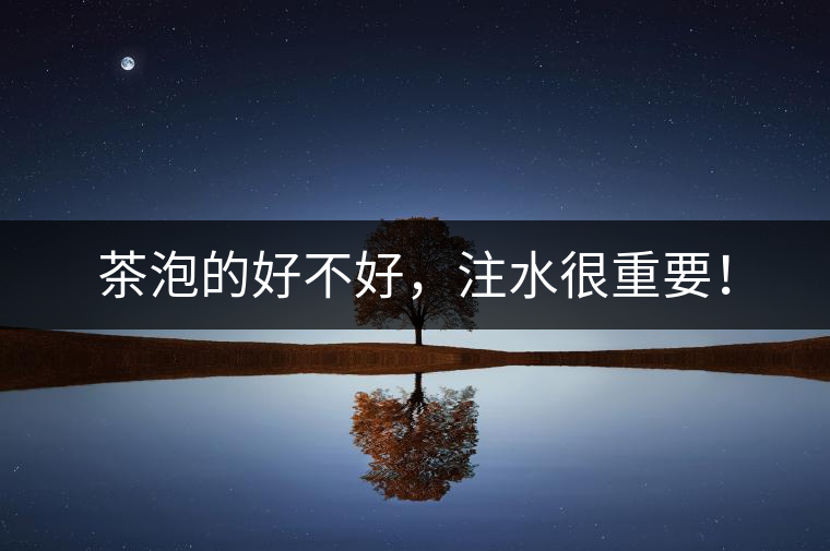 茶泡的好不好，注水很重要！