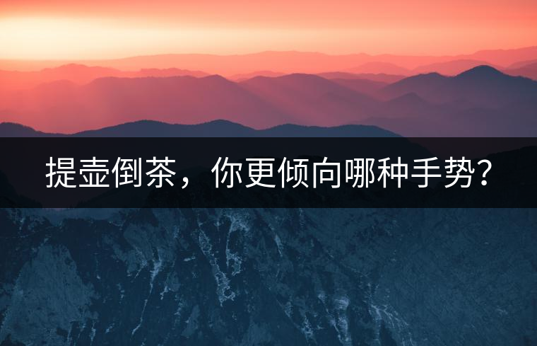 提壺倒茶，你更傾向哪種手勢(shì)？