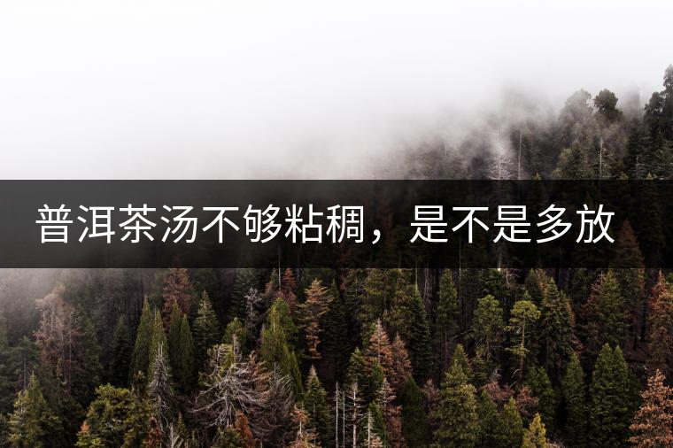 普洱茶湯不夠粘稠，是不是多放些茶葉就好了嗎？