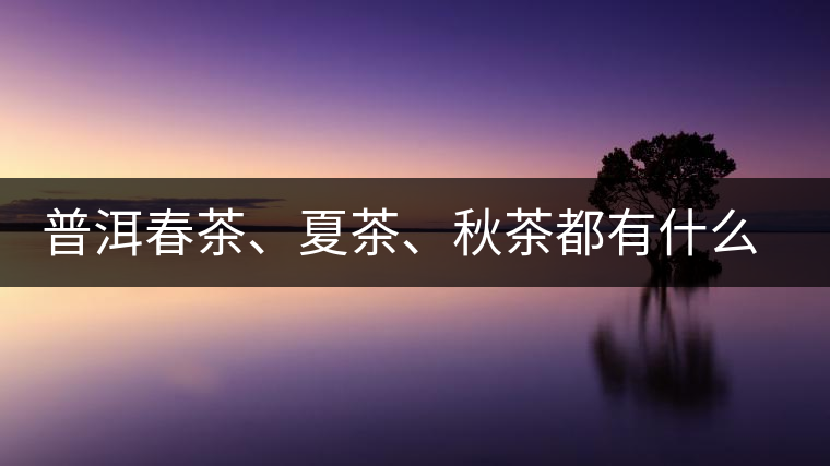 普洱春茶、夏茶、秋茶都有什么特點？