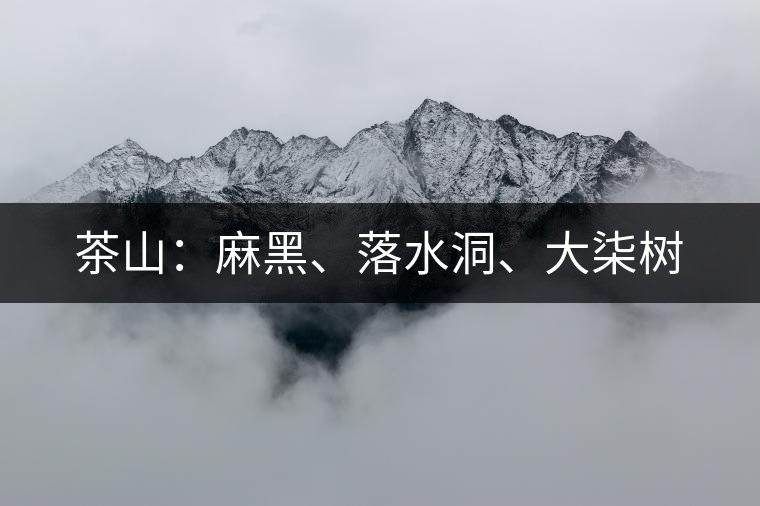 茶山：麻黑、落水洞、大柒樹