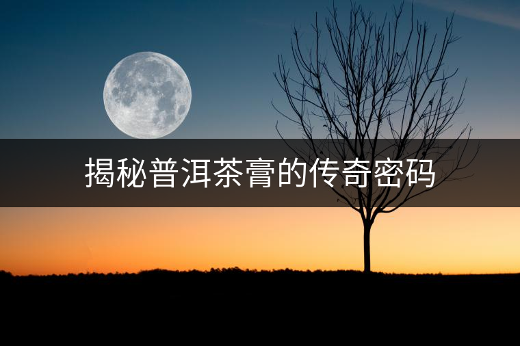 揭秘普洱茶膏的傳奇密碼