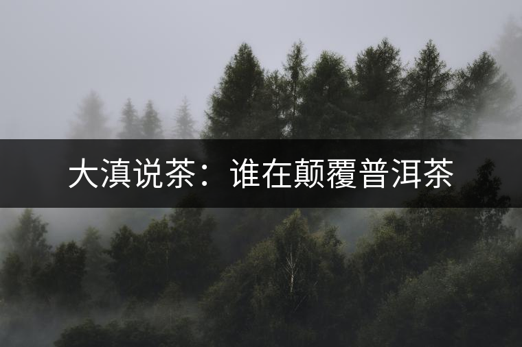 大滇說(shuō)茶:誰(shuí)在顛覆普洱茶 大滇說(shuō)茶:誰(shuí)在顛覆普洱茶