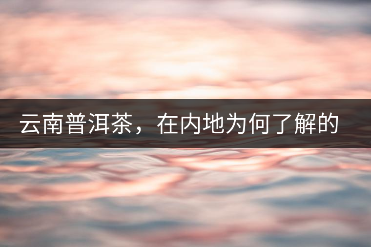 云南普洱茶，在內(nèi)地為何了解的人較少？