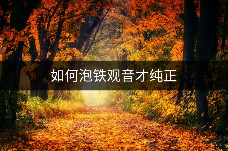 如何泡鐵觀音才純正 如何泡鐵觀音才純正