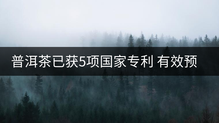 普洱茶已獲5項(xiàng)國(guó)家專利 有效預(yù)防和治療糖尿病