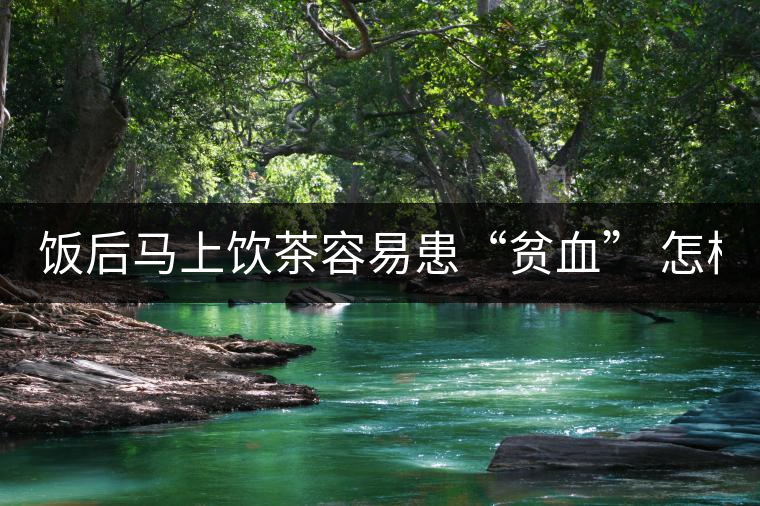 飯后馬上飲茶容易患“貧血” 怎樣飲用才合適 ？