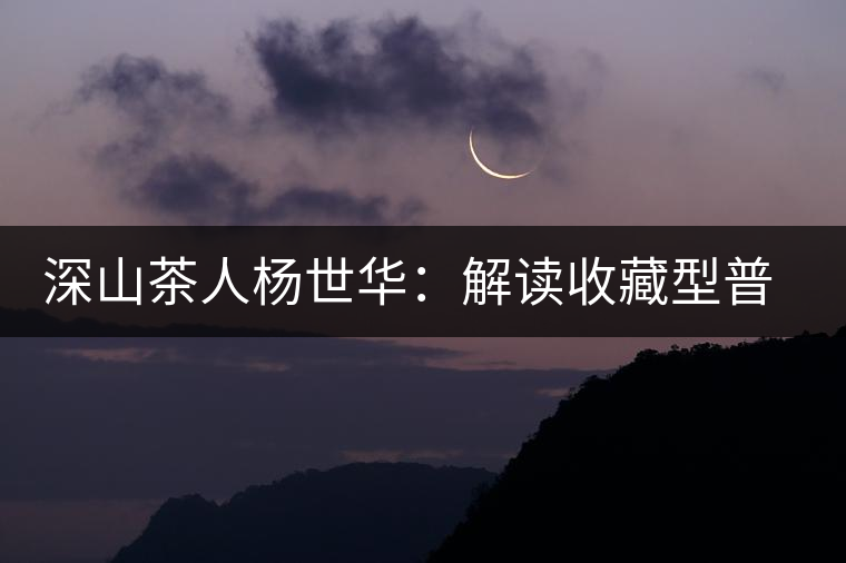 深山茶人楊世華:解讀收藏型普洱的消耗與循環(huán) 深山茶人楊世華:解讀收藏型普洱的消耗與循環(huán)