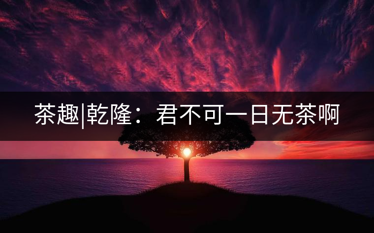 茶趣|乾?。壕豢梢蝗諢o(wú)茶啊 茶趣|乾?。壕豢梢蝗諢o(wú)茶啊