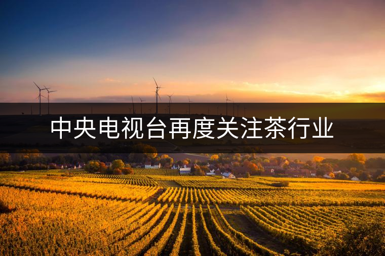 中央電視臺(tái)再度關(guān)注茶行業(yè)