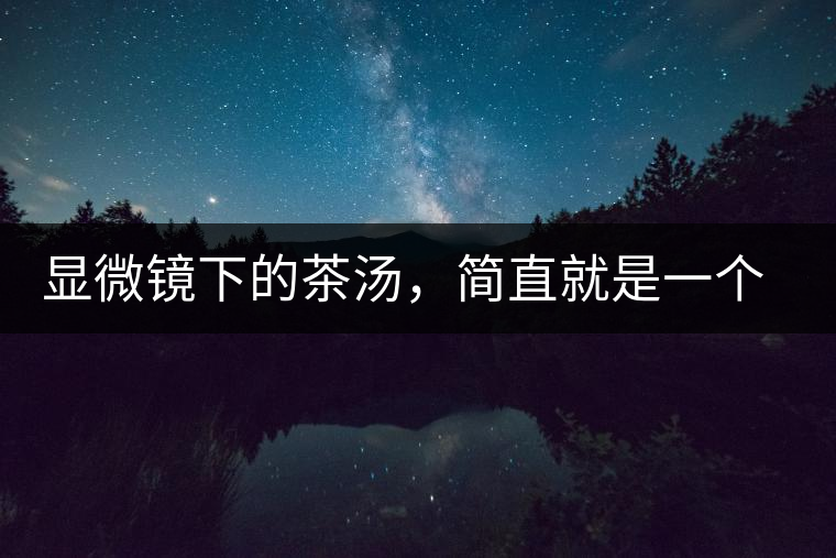 顯微鏡下的茶湯,簡直就是一個宇宙 顯微鏡下的茶湯,簡直就是一個宇宙