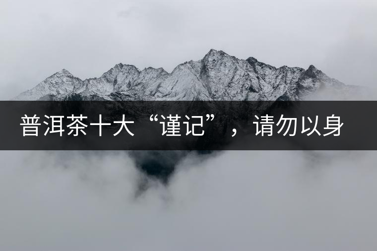 普洱茶十大“謹(jǐn)記”，請(qǐng)勿以身相試