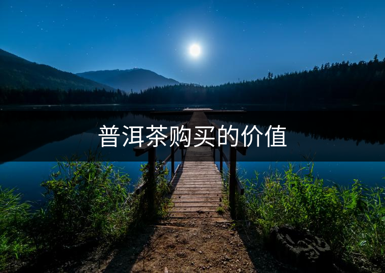 普洱茶購買的價值 普洱茶購買的價值
