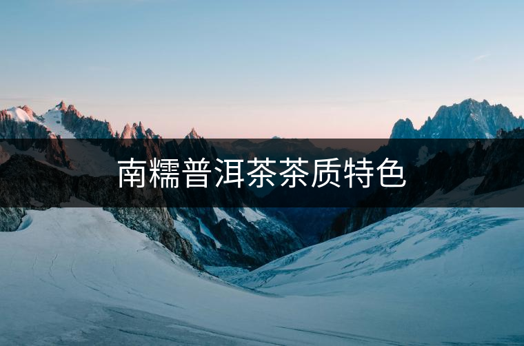 南糯普洱茶茶質(zhì)特色