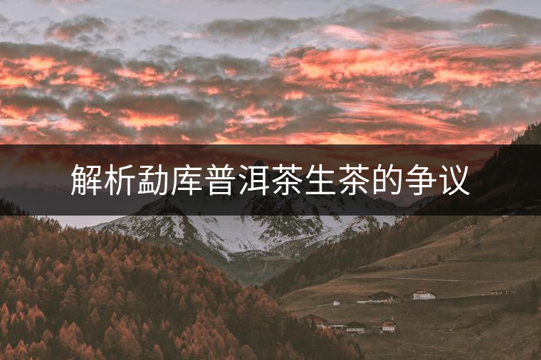 解析勐庫普洱茶生茶的爭(zhēng)議