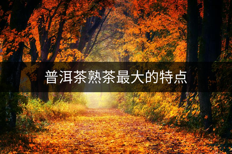 普洱茶熟茶最大的特點(diǎn)