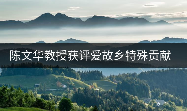 陳文華教授獲評(píng)愛故鄉(xiāng)特殊貢獻(xiàn)人物 陳文華教授獲評(píng)愛故鄉(xiāng)特殊貢獻(xiàn)人物