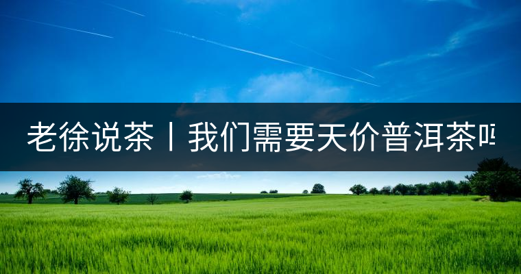 老徐說(shuō)茶丨我們需要天價(jià)普洱茶嗎？