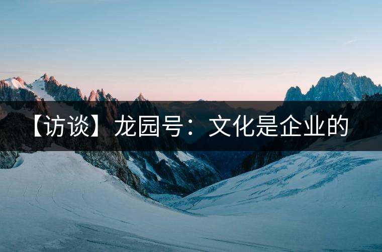 【訪(fǎng)談】龍園號(hào):文化是企業(yè)的根本生命力 【訪(fǎng)談】龍園號(hào):文化是企業(yè)的根本生命力