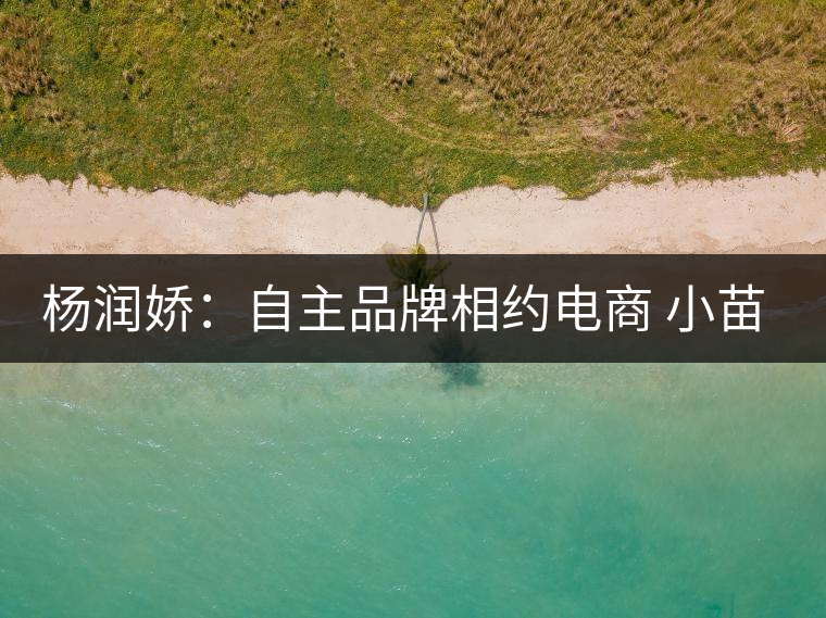 楊潤嬌:自主品牌相約電商 小苗變大樹 楊潤嬌:自主品牌相約電商 小苗變大樹