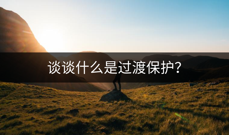 談?wù)勈裁词沁^渡保護？
