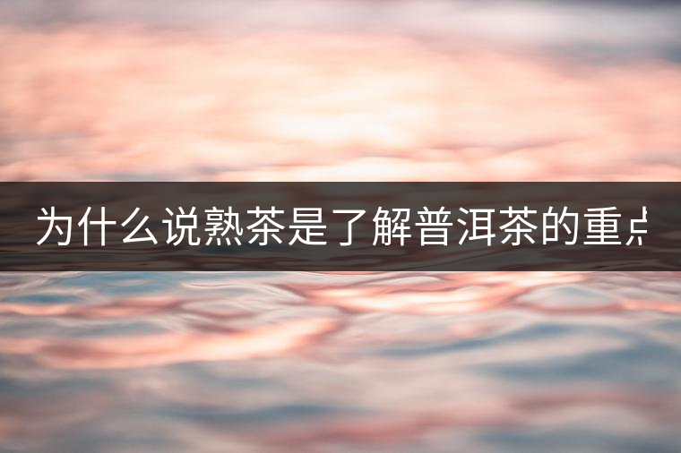 為什么說熟茶是了解普洱茶的重點(diǎn)？