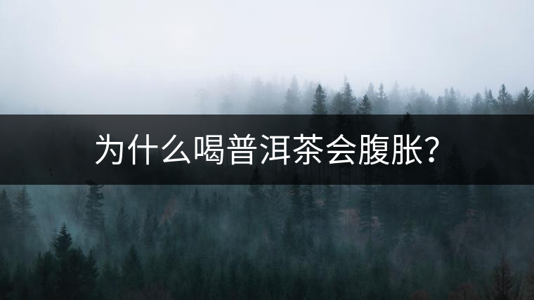 為什么喝普洱茶會腹脹？