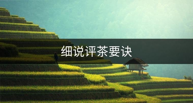 細(xì)說(shuō)評(píng)茶要訣 細(xì)說(shuō)評(píng)茶要訣