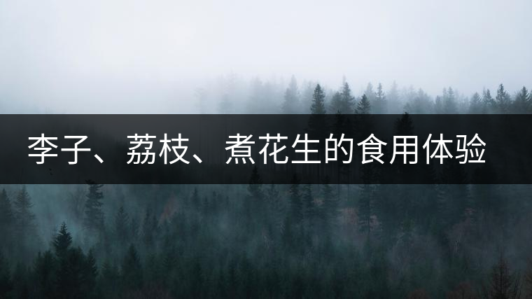 李子、荔枝、煮花生的食用體驗來比對普洱茶的湯體口感