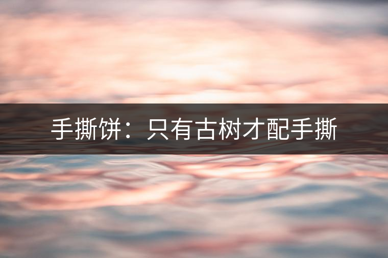 手撕餅：只有古樹才配手撕