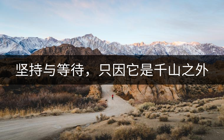 堅持與等待，只因它是千山之外