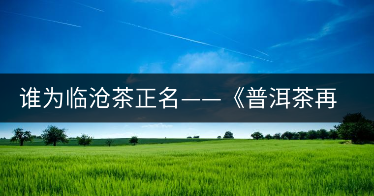 誰(shuí)為臨滄茶正名——《普洱茶再發(fā)現(xiàn)》開(kāi)湯品鑒 誰(shuí)為臨滄茶正名——《普洱茶再發(fā)現(xiàn)》開(kāi)湯品鑒