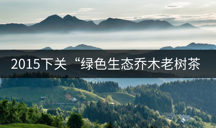 2015下關(guān)“綠色生態(tài)喬木老樹茶”開(kāi)湯 2015下關(guān)“綠色生態(tài)喬木老樹茶”開(kāi)湯