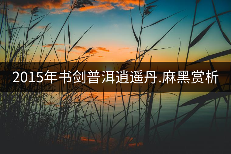 2015年書劍普洱逍遙丹.麻黑賞析