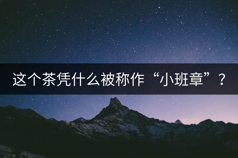 這個茶憑什么被稱作“小班章”？