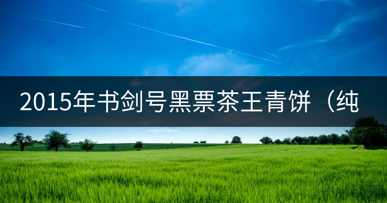 2015年書劍號黑票茶王青餅(純鈞)上市 2015年書劍號黑票茶王青餅(純鈞)上市
