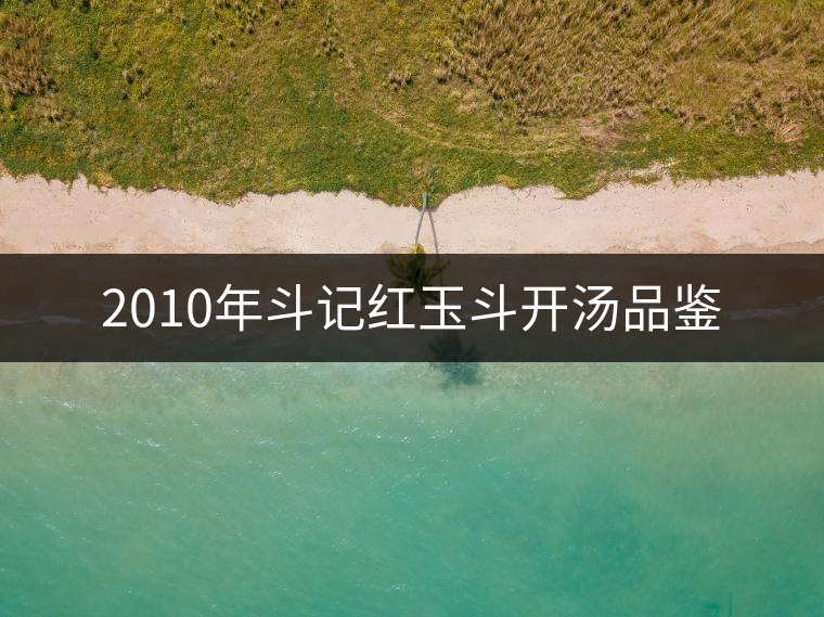 2010年斗記紅玉斗開(kāi)湯品鑒