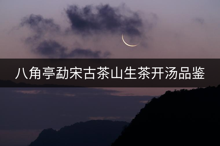 八角亭勐宋古茶山生茶開(kāi)湯品鑒 八角亭勐宋古茶山生茶開(kāi)湯品鑒