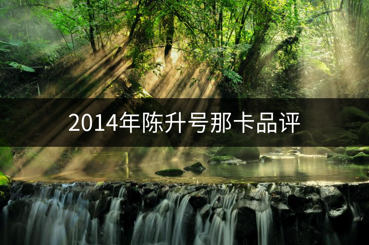 2014年陳升號那卡品評 2014年陳升號那卡品評