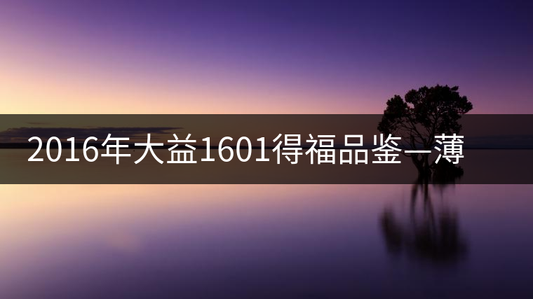 2016年大益1601得福品鑒—薄身板，厚滋味